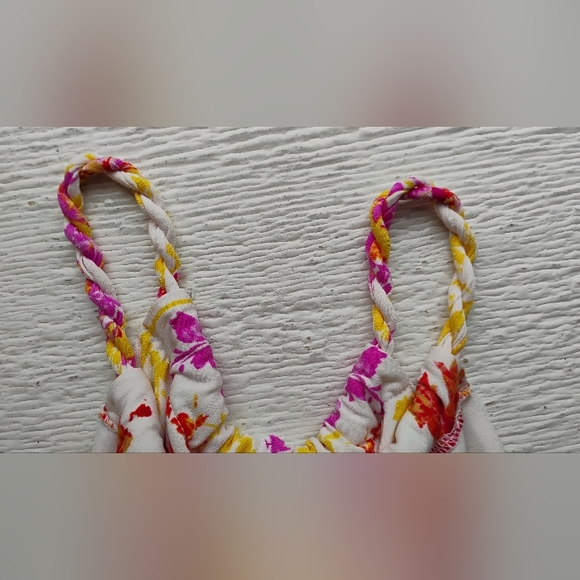 Bisou Bisou Dress Romper Halter Style Slip-on Women's Sz 4 Floral Print - Picture 4 of 12